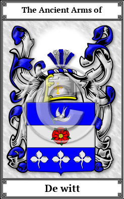 De witt Family Crest Download (JPG) Book Plated - 600 DPI